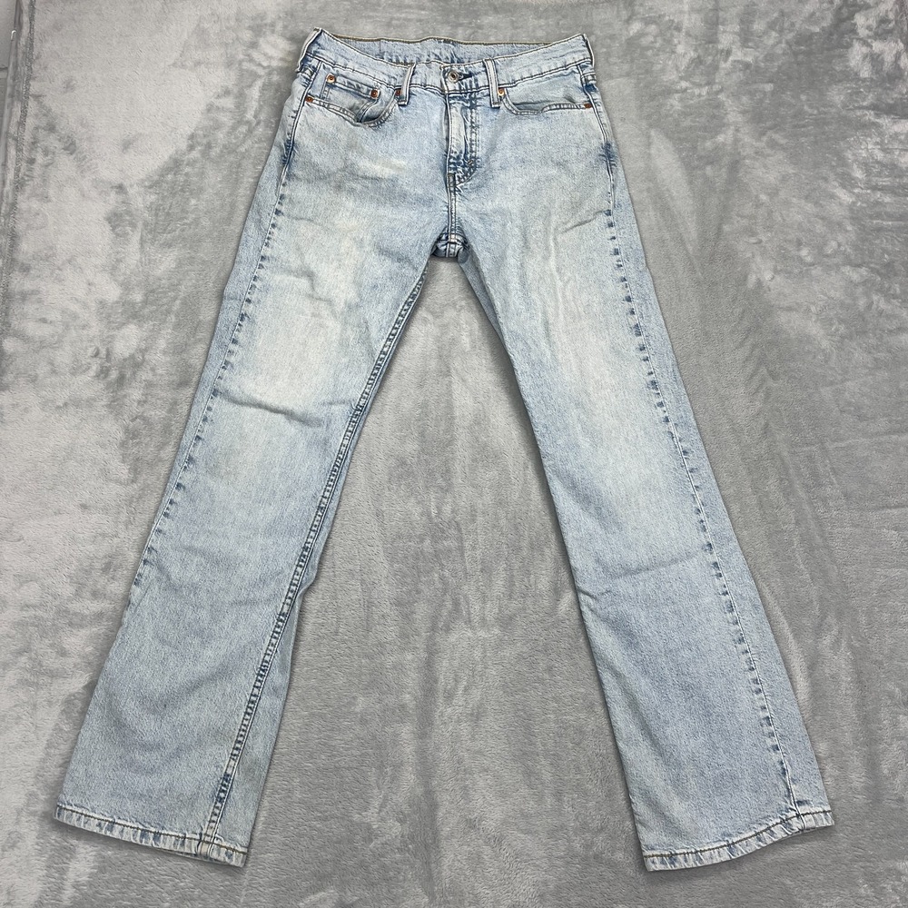 Levi's Jeans Mens 30x32 Blue Denim Light Wash 527 Slim Bootcut Leg Streetwear